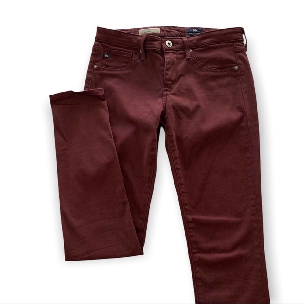 AG Adriano Goldschmied Burgundy The Legging Ankle 24R